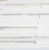 Bright White Matte Random Brick Pattern Marble Stone Tiles